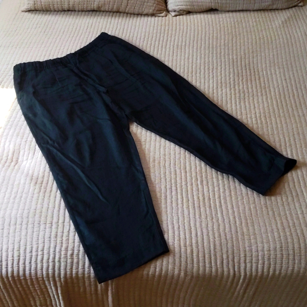 100% Linen Zara Pants Large 32 Men Black